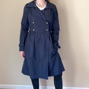 Nautica navy blue rain trench coat